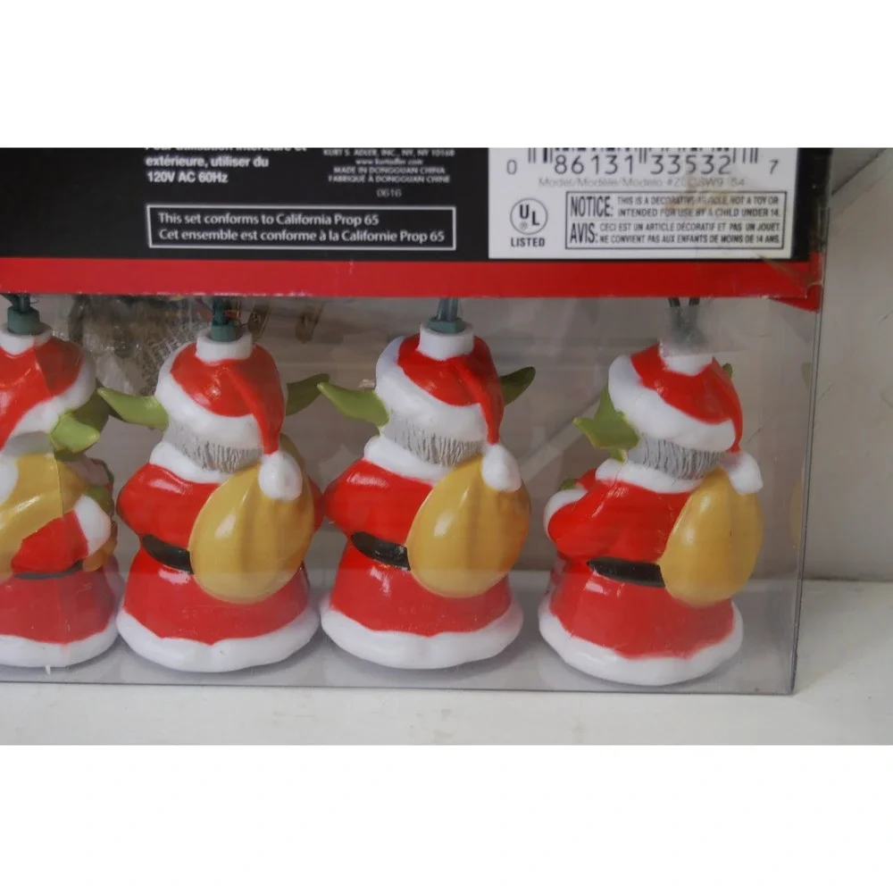 Kurt S. Adler Star Wars‎ Yoda Santa Holiday Light Set Christmas Decor NWT